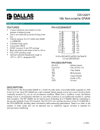 Datasheet DS1220AD-120-IND производства Dallas
